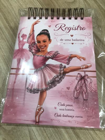 Caderno de registro de fotos